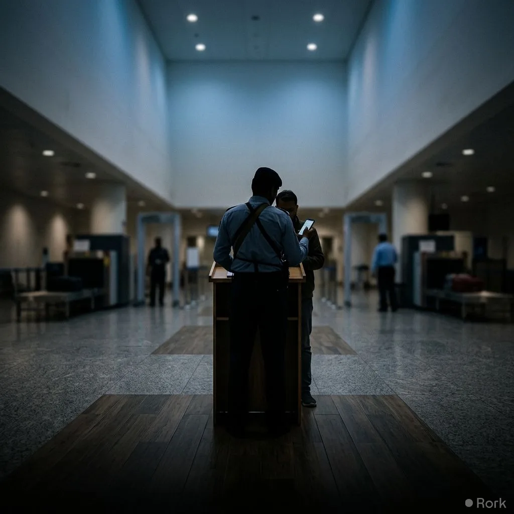 AI-generated illustration: FIA Defends Airport Phone Checks Amid Privacy Concerns Selected cases, they say, justify mobile phone inspection at airp