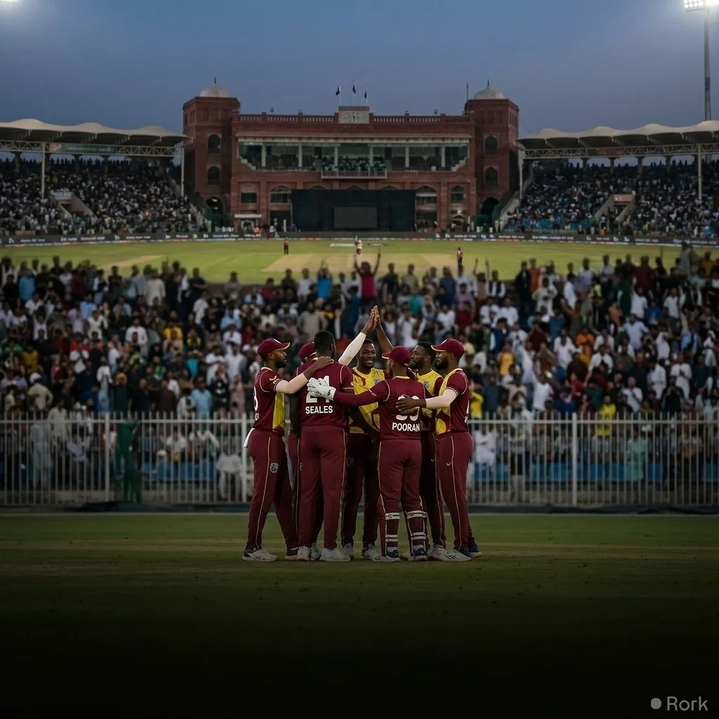 AI-generated illustration: West Indies Defeat Pakistan in First Test Match