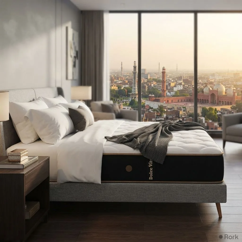 AI-generated illustration: Pakistan's Top Hotels Trust Dolce Vita Mattresses