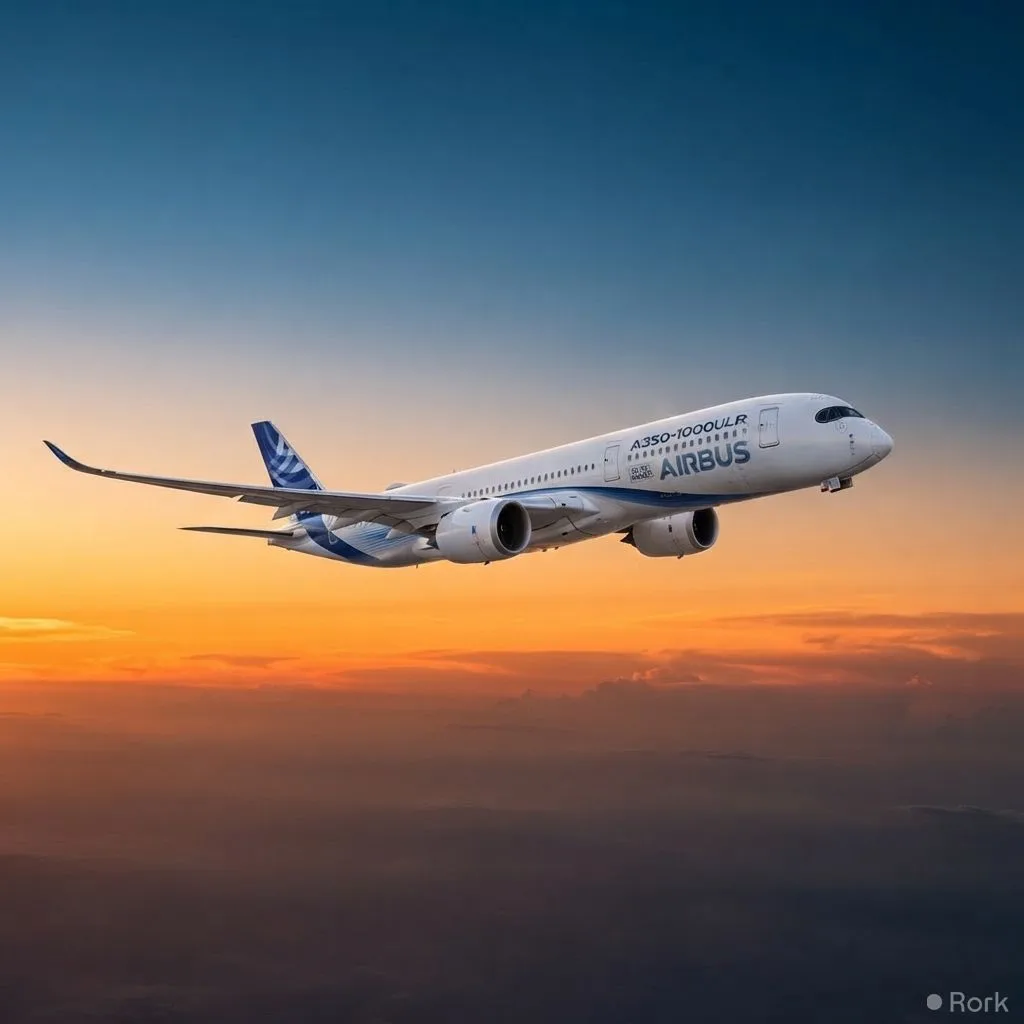 AI-generated illustration: Airbus A350-1000ULR Completes Record-Breaking 24-Hour Longest Range Flight Test