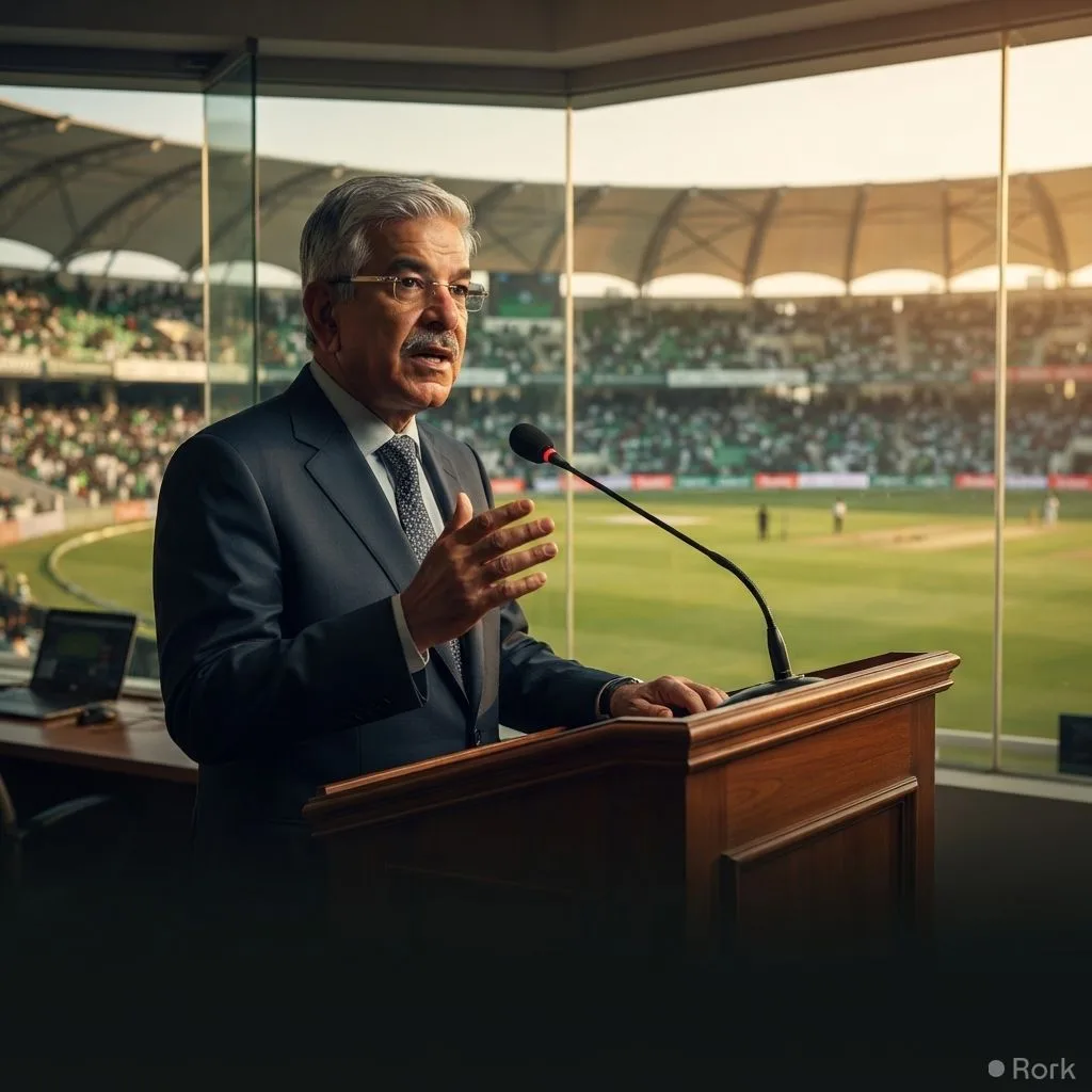 AI-generated illustration: Defence Minister Asif Urges PCB to Fix Fans' Grievances for Change