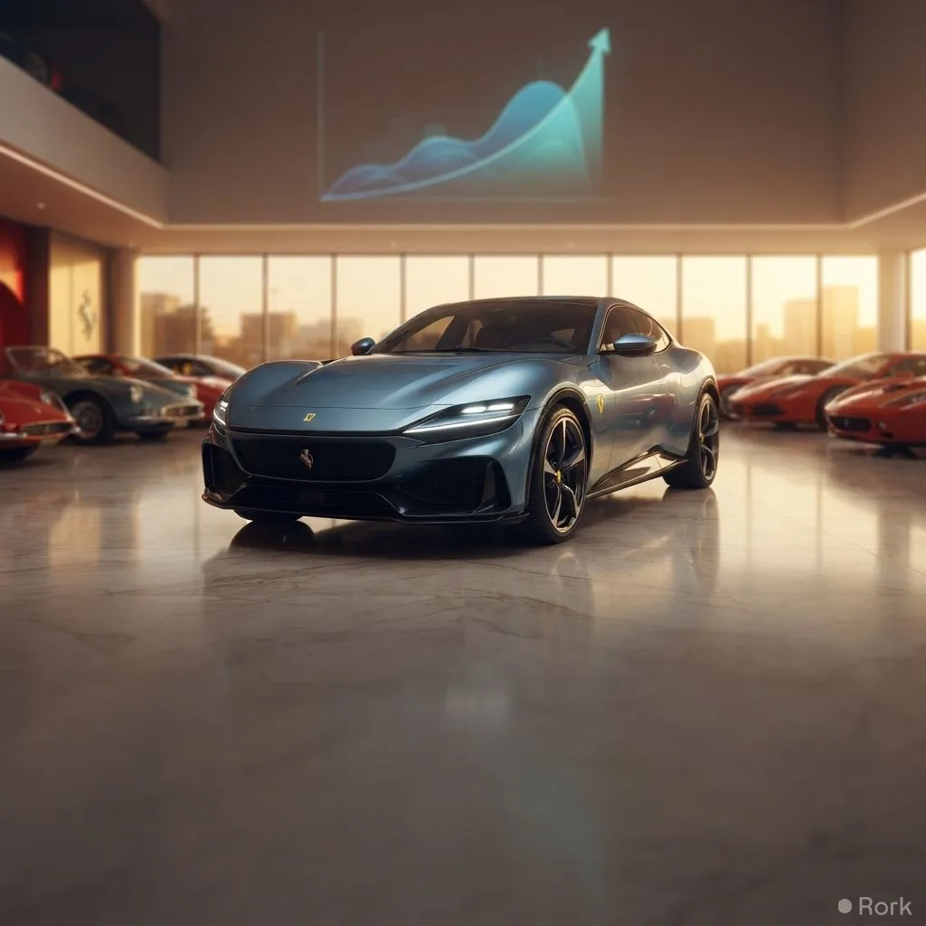 AI-generated illustration: Ferrari's Luce EV Surpasses 2026 Sales Target in Record Time
