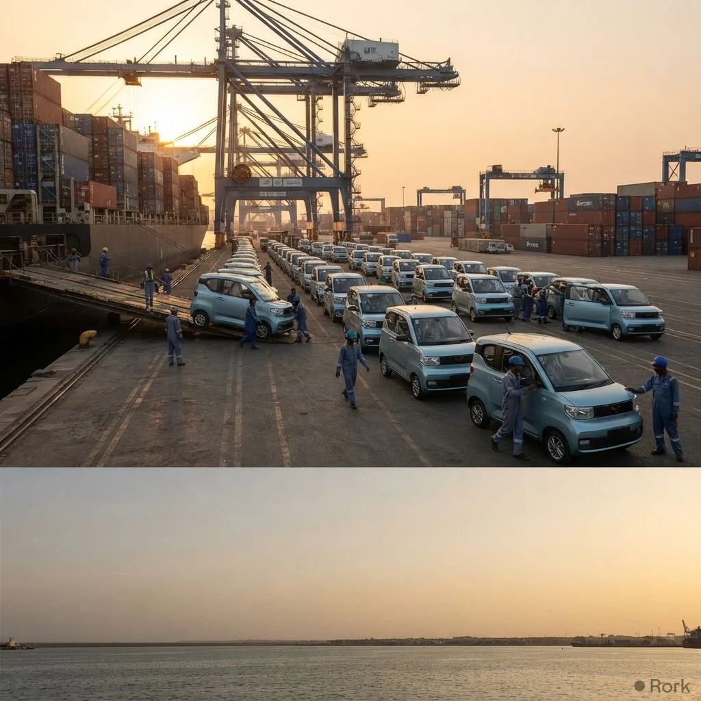 AI-generated illustration: Pakistan's Hybrid Car Imports from China Soar 1,000% in 6 Months