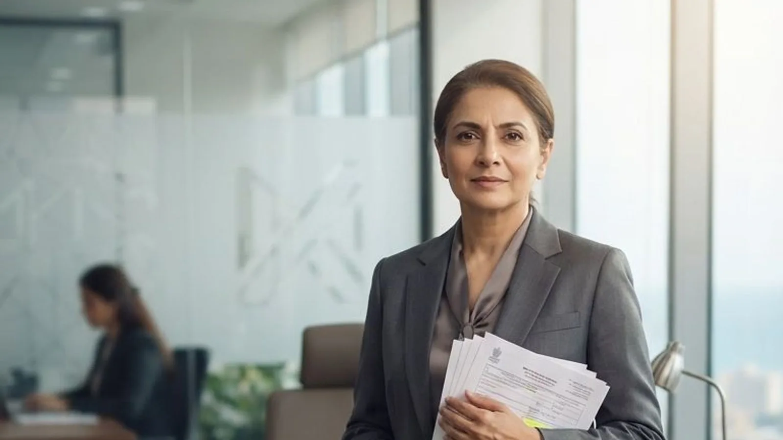 AI-generated illustration: Firm Ordered to Rehire Woman Fired During Maternity Leave, Pay Rs500k