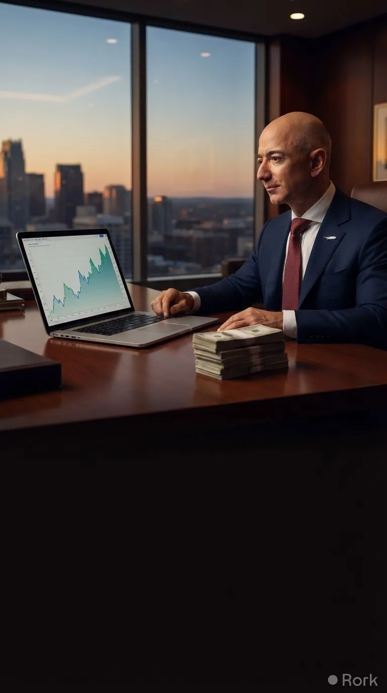 AI-generated illustration: Jeff Bezos Plans to Sell $4.07 Billion of Amazon Shares