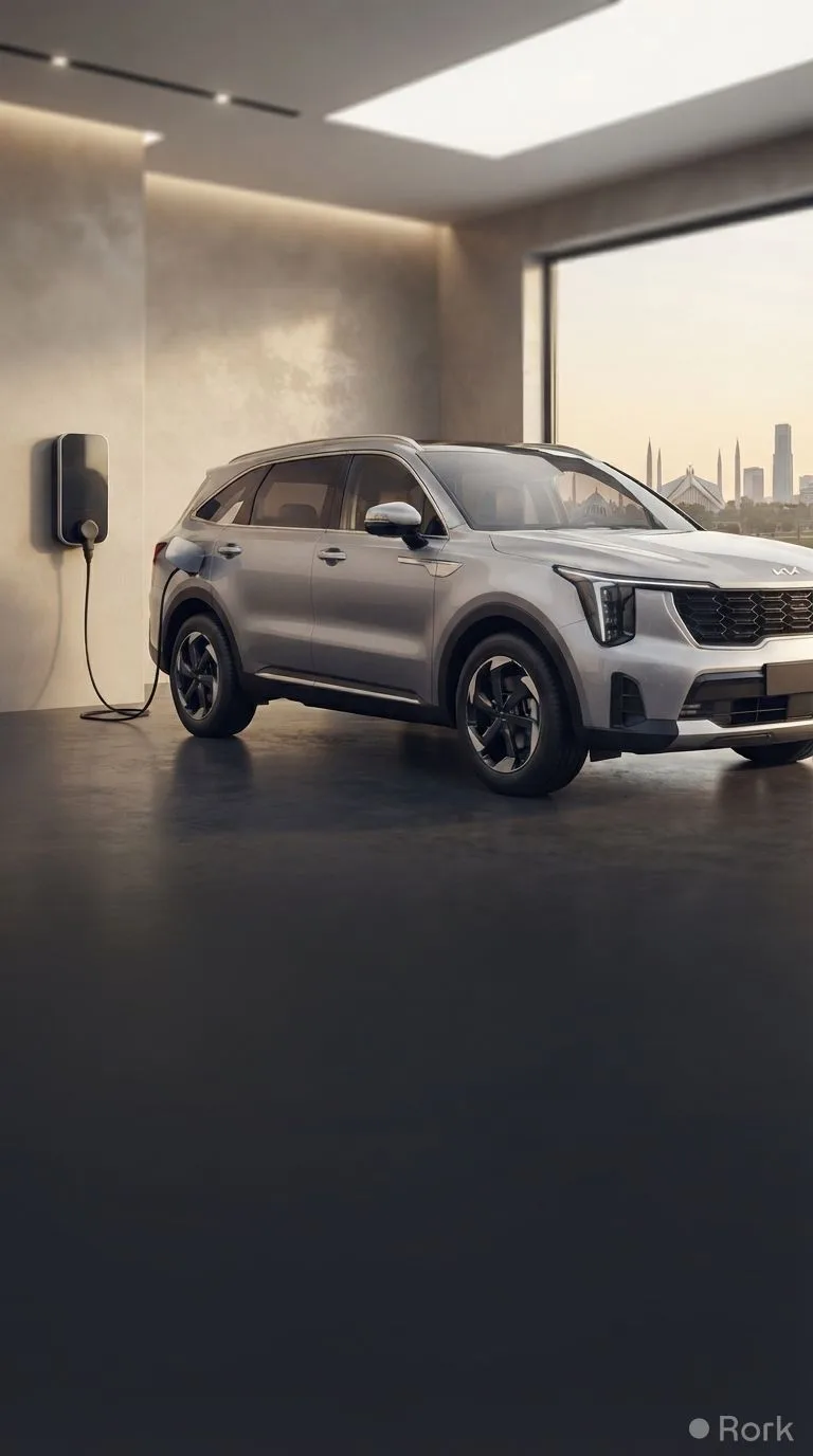 AI-generated illustration: Kia Sorento PHEV Debuts in Pakistan, Offers 50‑km Electric Range