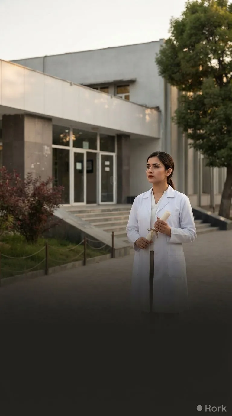 AI-generated illustration: Afghan Medical College grads barred from Pakistan's NRE