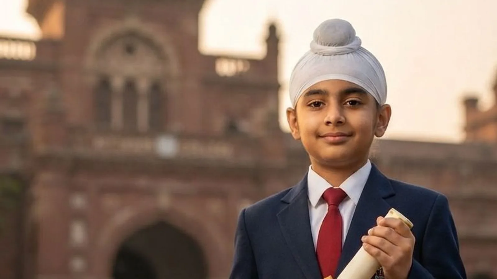 AI-generated illustration: Sikh Onkar Singh Tops BISE Lahore Matric Exams with 1,189 Marks