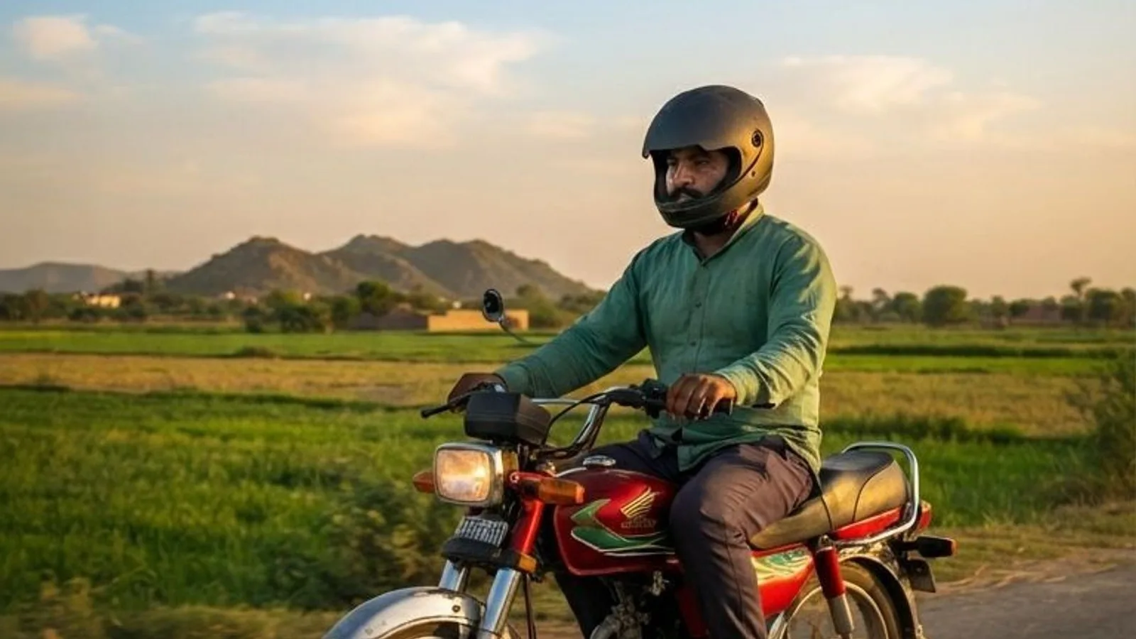 AI-generated illustration: Punjab Sets Rs. 2,000 Fine for Riders Lacking Mirrors & Indicators