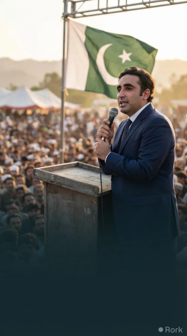 AI-generated illustration: Bilawal Claims PML‑N Wrong on AJK Govt Formation, Warns Islamabad Rule at Risk