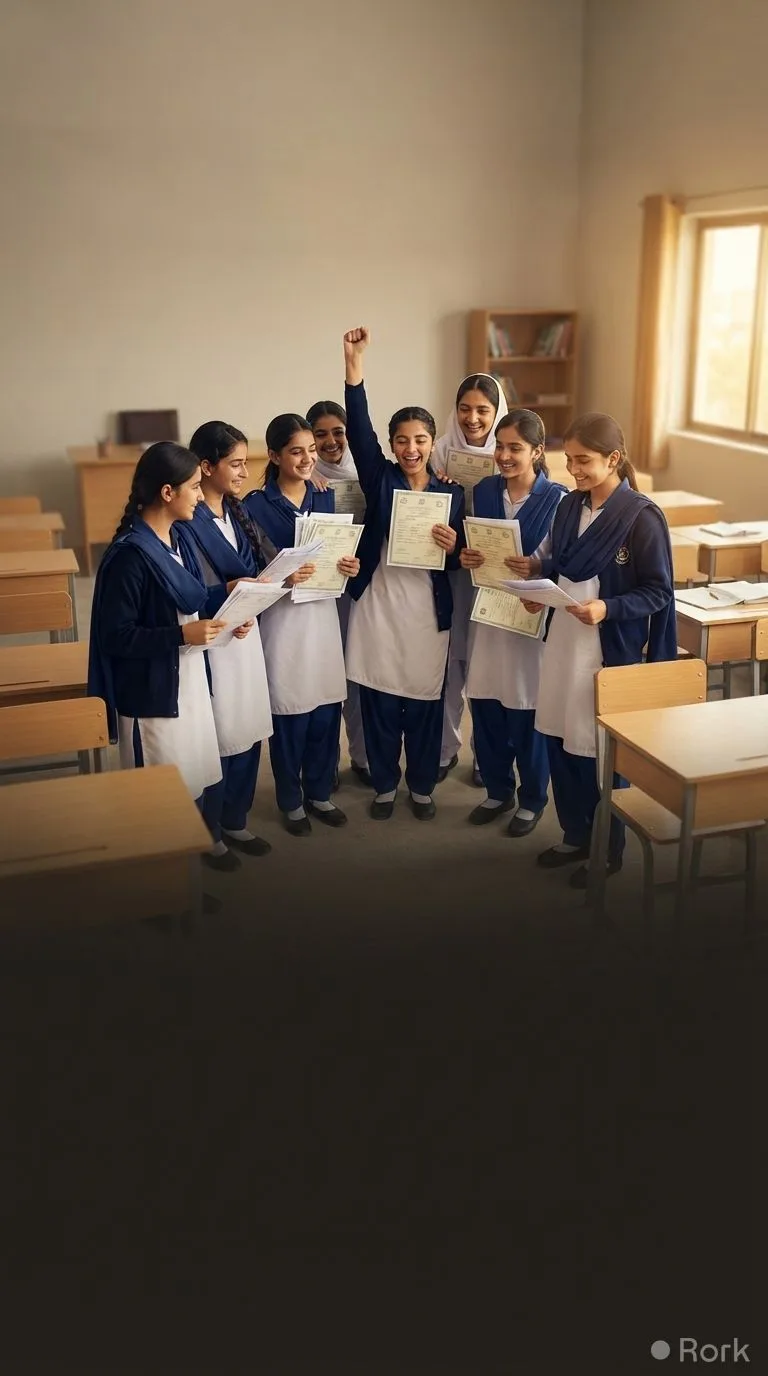 AI-generated illustration: Girls Achieve 72% Pass Rate in Punjab Matric Outpacing Boys at 55%
