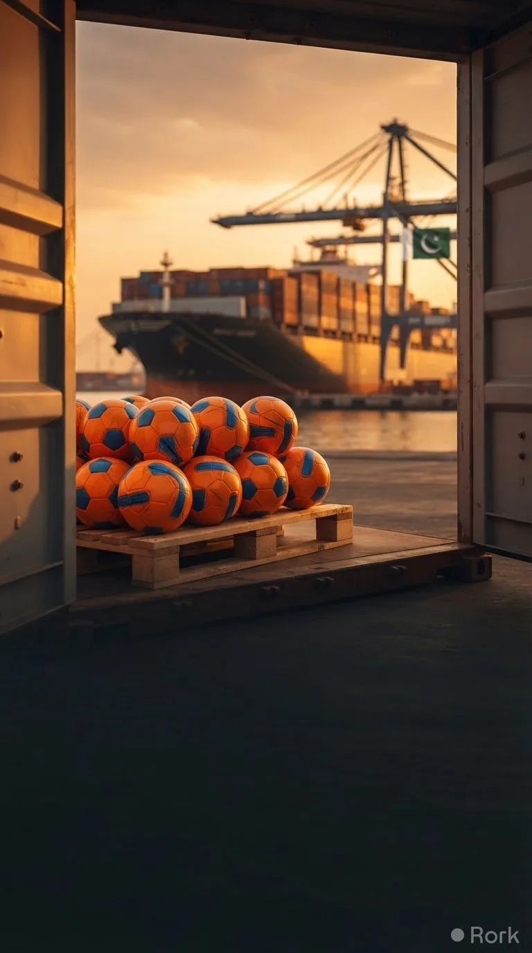 AI-generated illustration: Pakistan Exports Footballs Worth $256.7M, Rising 11.7%
