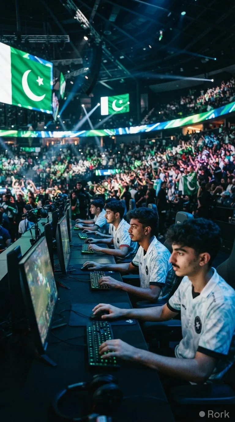 AI-generated illustration: Pakistan Dominates Esports World Cup With PUBG Mobile And Tekken 8 Wins
