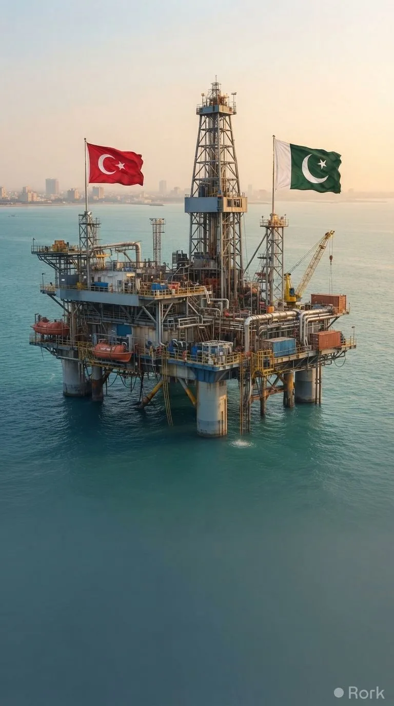AI-generated illustration: Türkiye to Drill Offshore Oil & Gas in Pakistani Waters