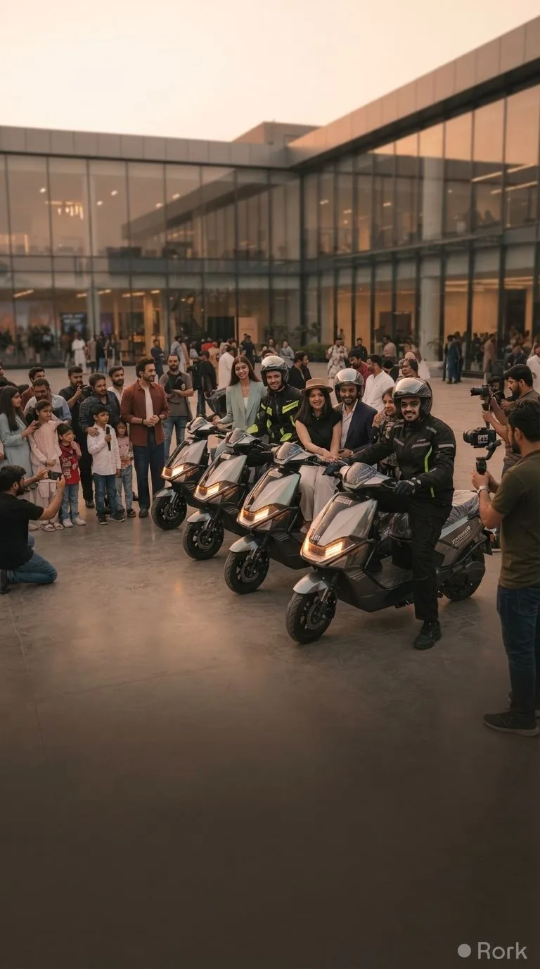 AI-generated illustration: REVOO Launches C35 Series in Lahore: Creators Riders Families Join