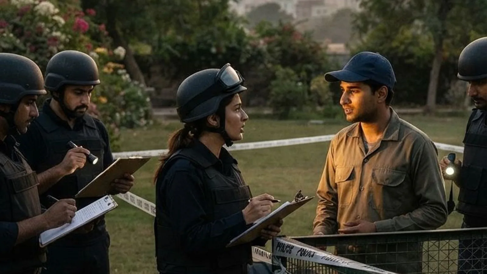 AI-generated illustration: Probe Team Revisits Mir Raza Ali Crime Scene for Fresh Leads