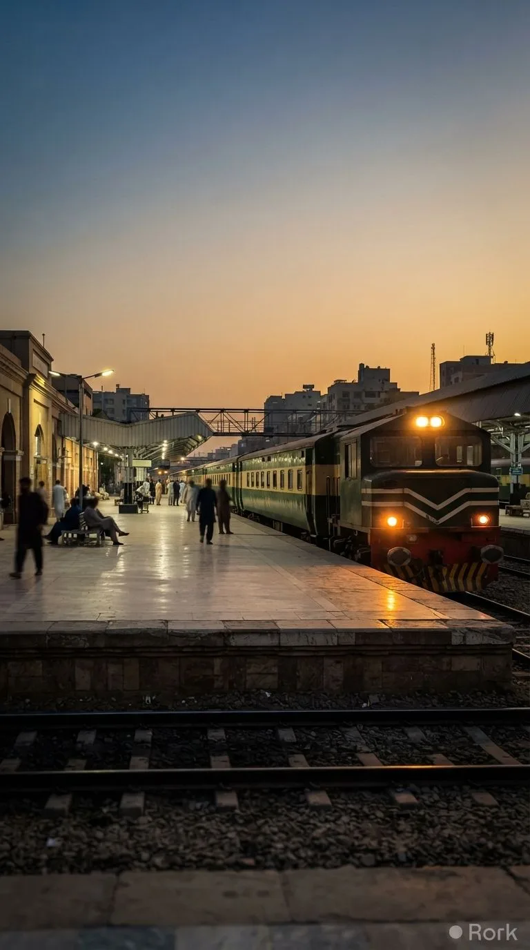 AI-generated illustration: Consumer Court Directs Pakistan Railways to Pay Rs. 50,000 Compensation for Train Delay