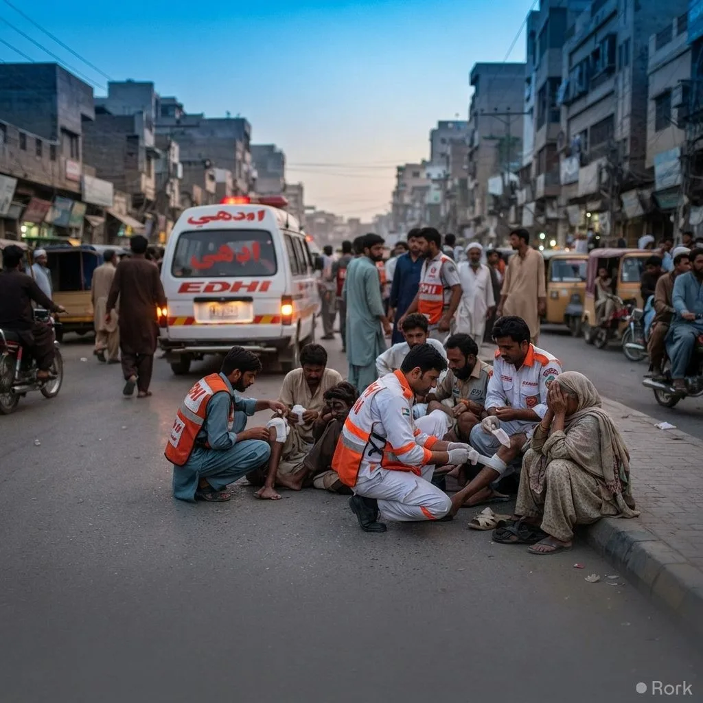 AI-generated illustration: Celebratory Gunfire Injures 85, Claims One Life Across Karachi