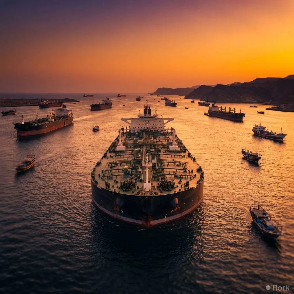 AI-generated illustration: US Warns Iran of Increased Economic Pressure After Two More Ships Attacked in Hormuz