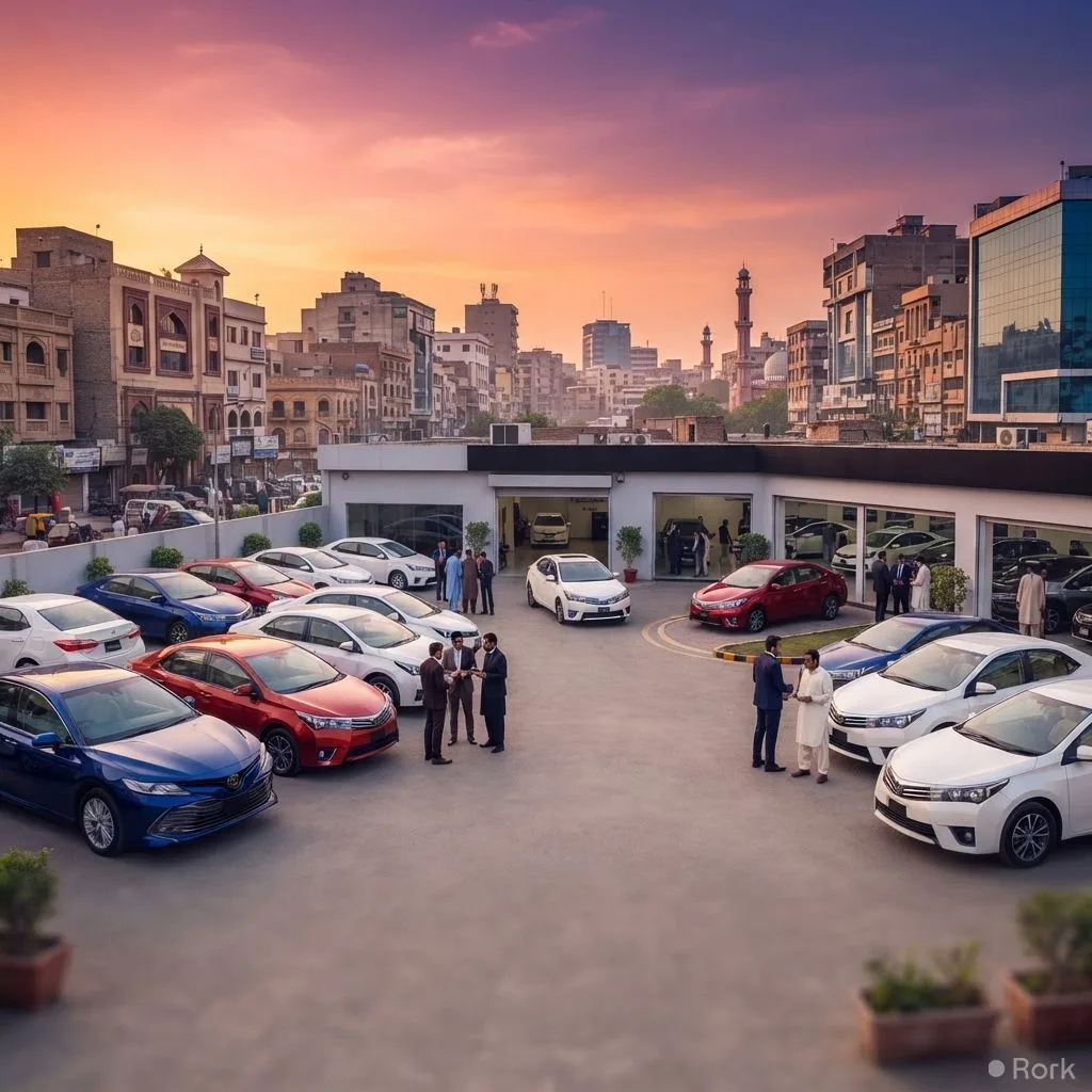AI-generated illustration: Pakistan Car Sales Surge 141% With Over 17,000 Units Sold In July 2026
