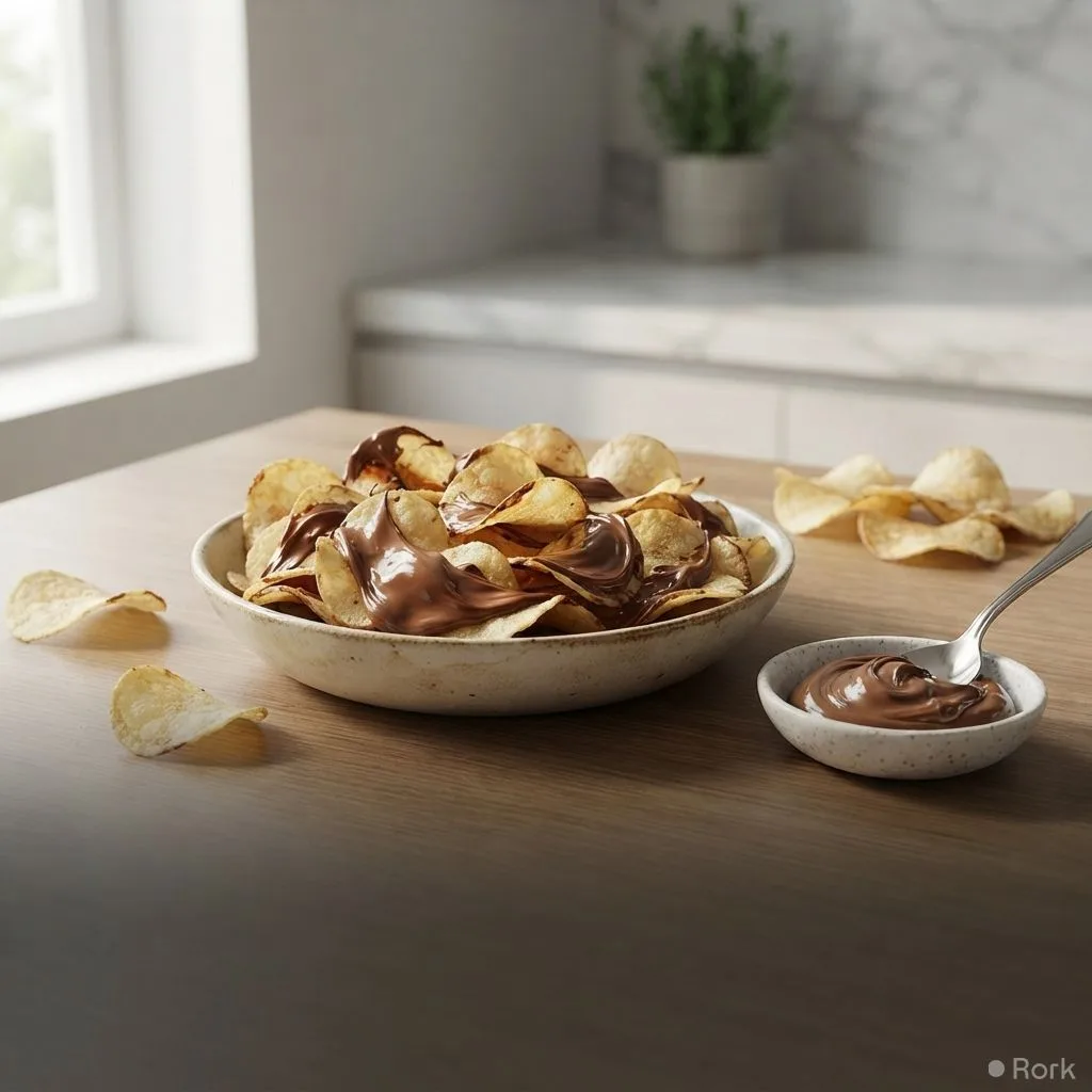 AI-generated illustration: Lay’s Introduces Hazelnut Spread‑Dipped Chocolate‑Flavoured Chips to Delight Snack Lovers