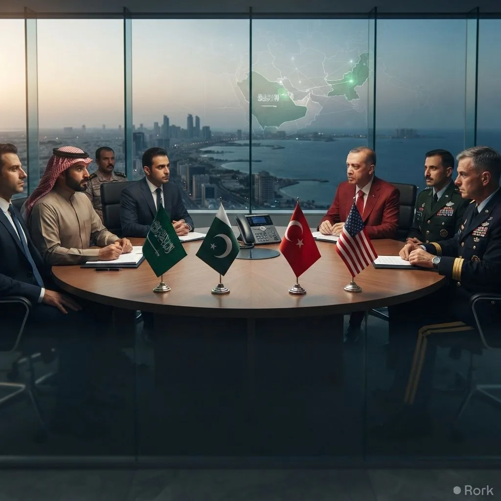 AI-generated illustration: US Gulf Influence Shifts as Saudi, Pakistan, Turkey Forge Stronger Strategic Ties