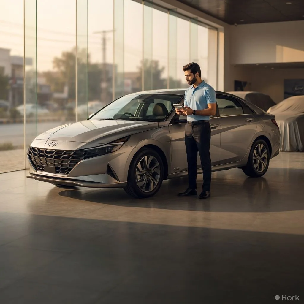 AI-generated illustration: Hyundai Elantra Hybrid Price Soars to Rs 1.14 Crore After 25% Sales Tax Increase