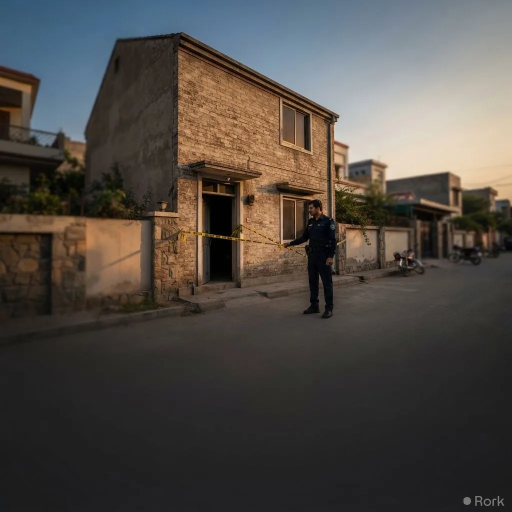 AI-generated illustration: TikTok star with 1.3 million followers shot dead outside her Taxila home.