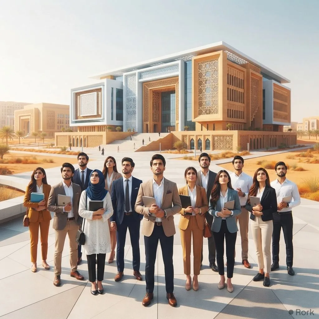 AI-generated illustration: Saudi Arabia's KAUST Offers Fully Funded Applied Mathematics School Program for Pakistani Students