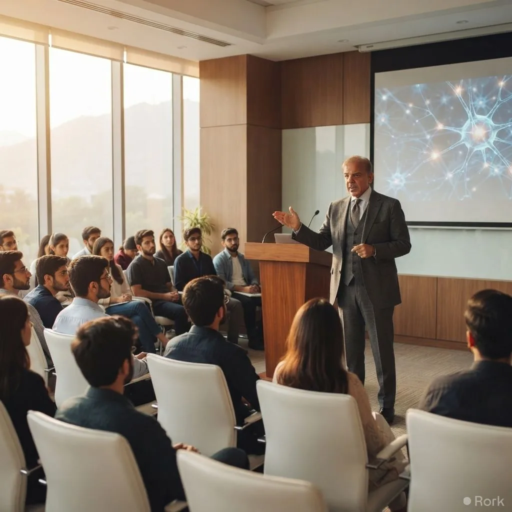 AI-generated illustration: Google VP Offers Pakistani Students One-Year Free Gemini Access at New Islamabad Office