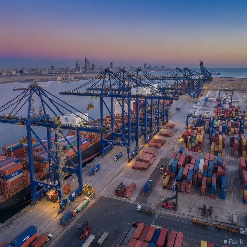 AI-generated illustration: Hutchison Ports Pakistan to Invest $76 Million in Karachi Deep-Water Terminal by 2027