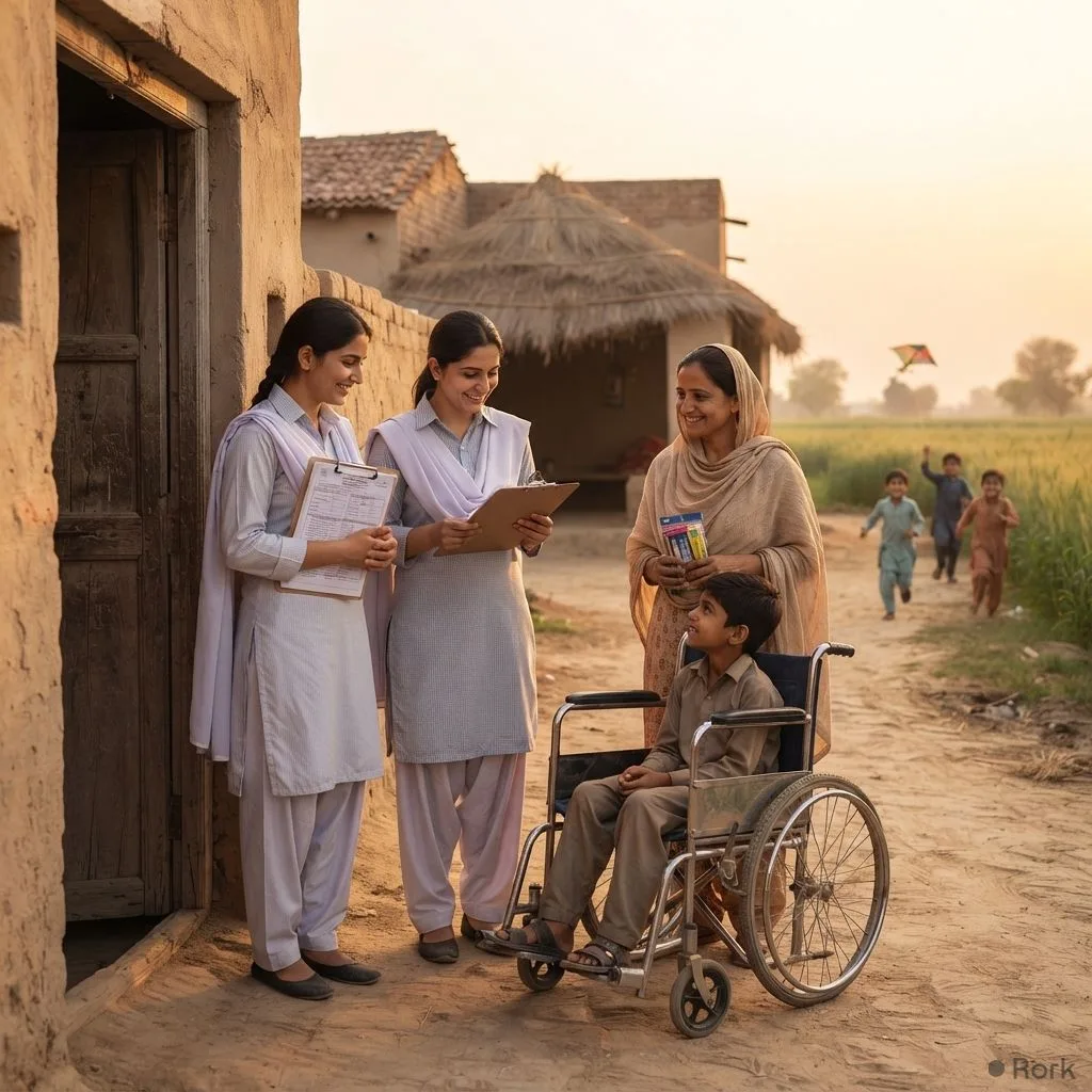 AI-generated illustration: Punjab Launches Five-Day Door-to-Door Survey to Identify Children with Special Education Needs