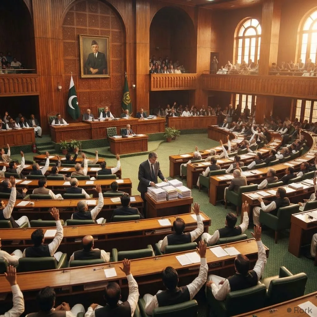 AI-generated illustration: National Assembly Passes Two Military, NCA Bills by Majority Vote