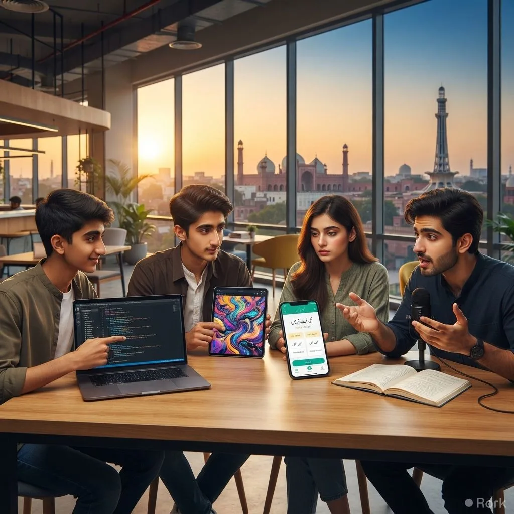 AI-generated illustration: Four Pakistani Creators Show Four Different Ways to Explore Artificial Intelligence
