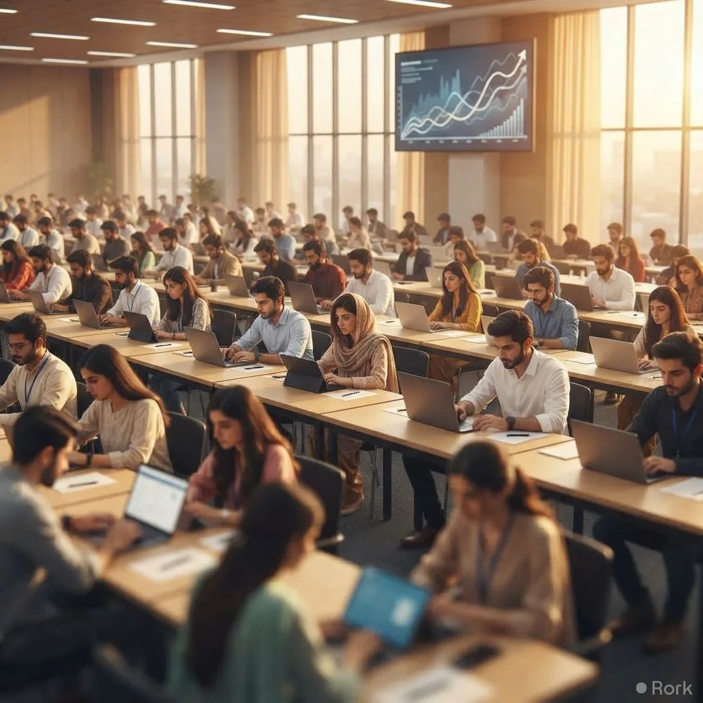 AI-generated illustration: Pakistan’s Jobs Portal Gets Over 71 Lakh Applications for 1,200+ Posts.