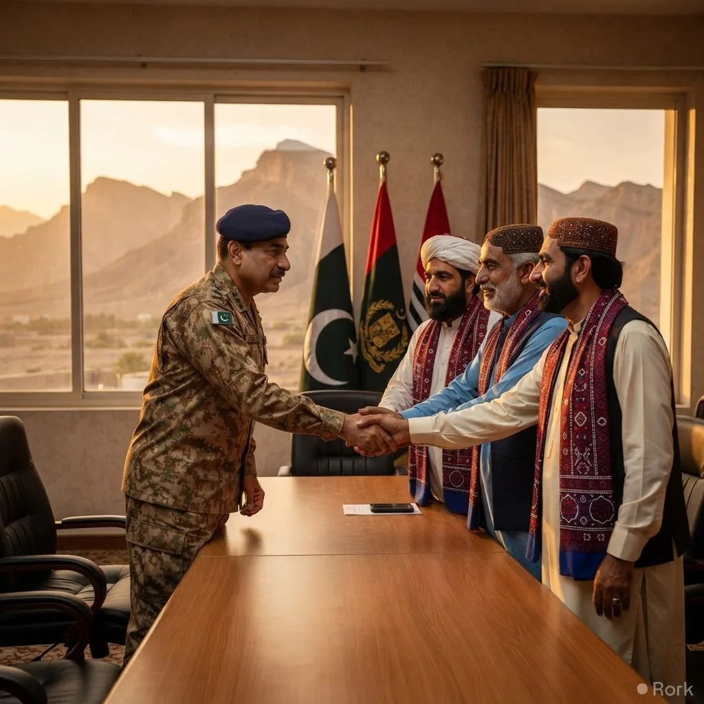 AI-generated illustration: CDF vows to defeat foreign inimical designs via decisive response after Balochistan talks