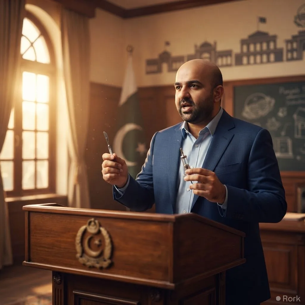 AI-generated illustration: Punjab Education Minister Says Reforms Are Surgery After 71 Years of Injections.