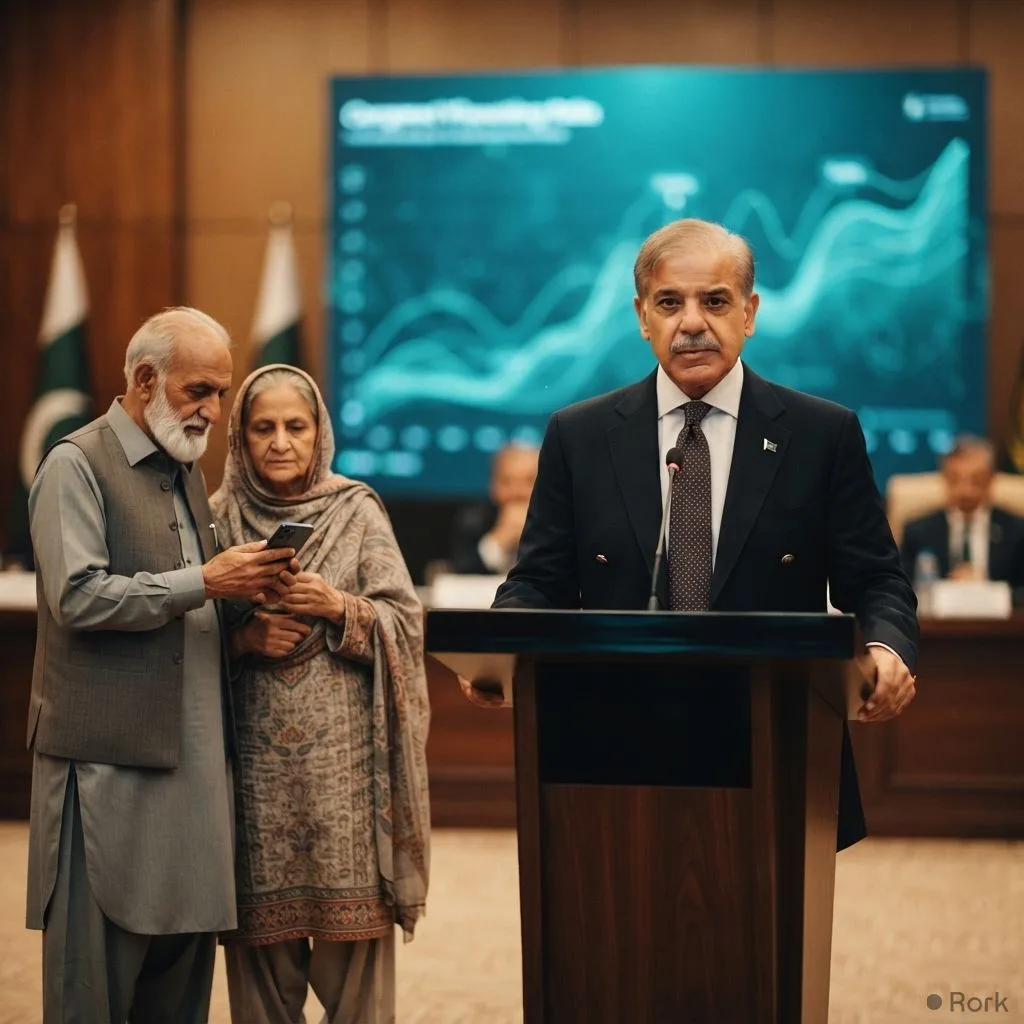AI-generated illustration: PM Shehbaz Sharif launches digital Proof‑of‑Life pension verification system on August 20, 2026