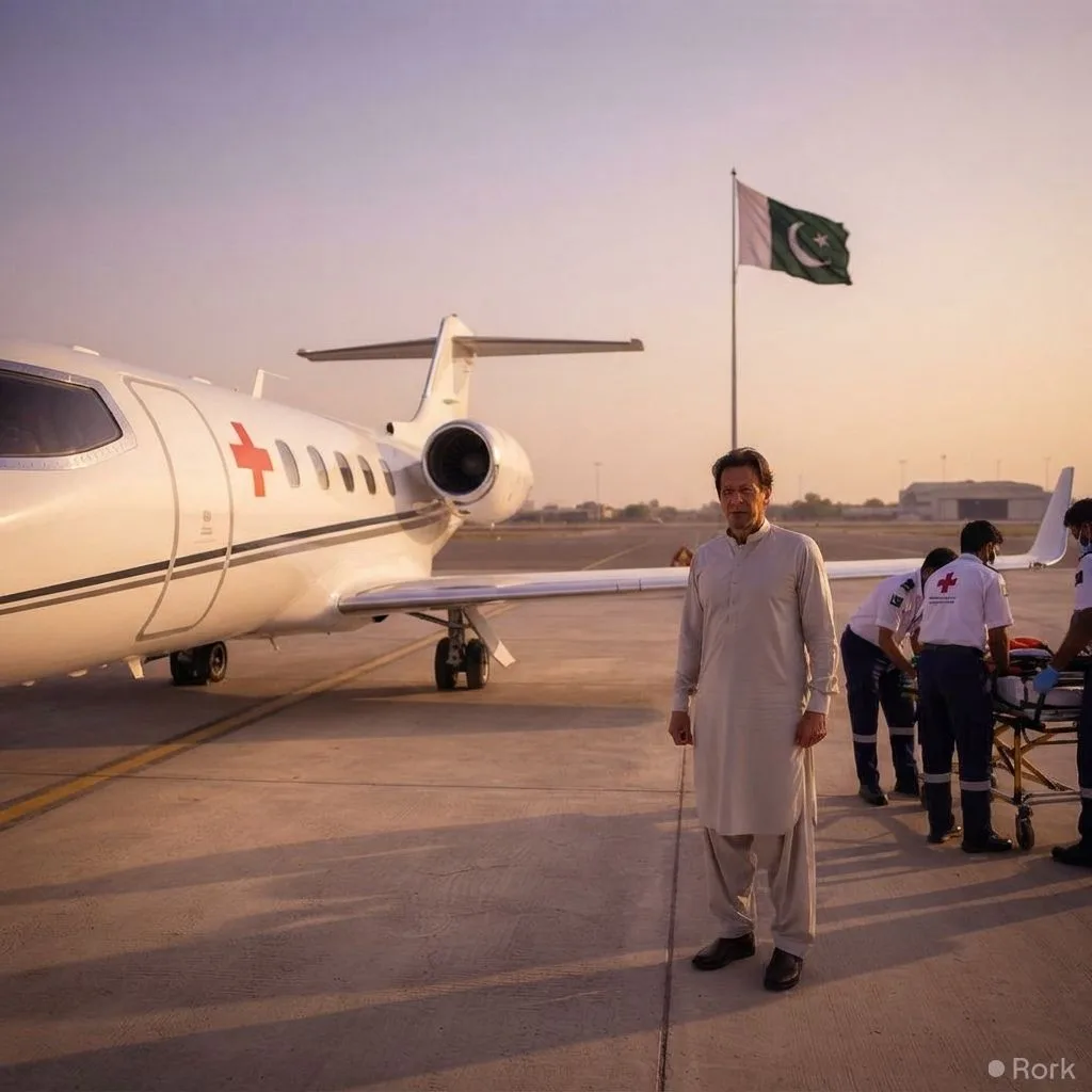 AI-generated illustration: Federal Govt Says Imran Khan May Be Sent Abroad for Medical Treatment If Required