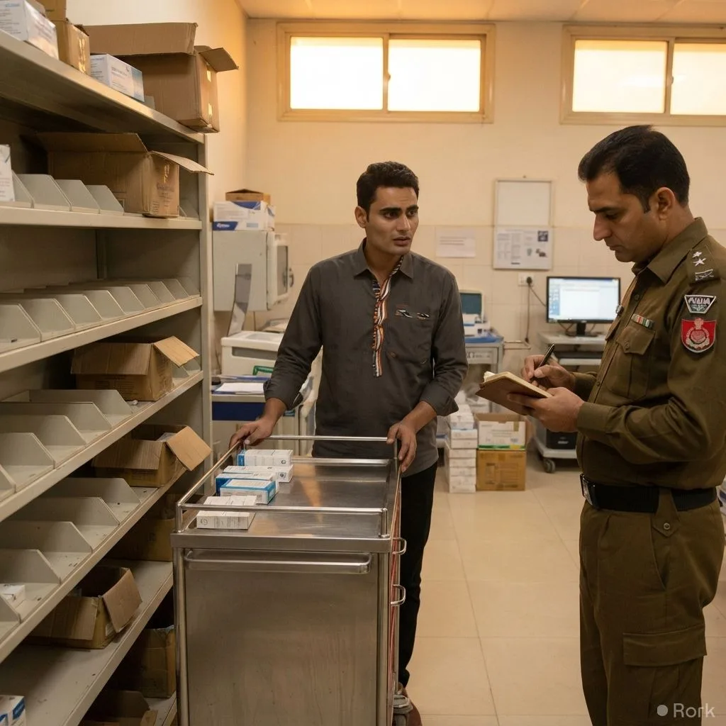 AI-generated illustration: Lahore General Hospital Staff Accused of Stealing Medicines Worth Rs. 260,000