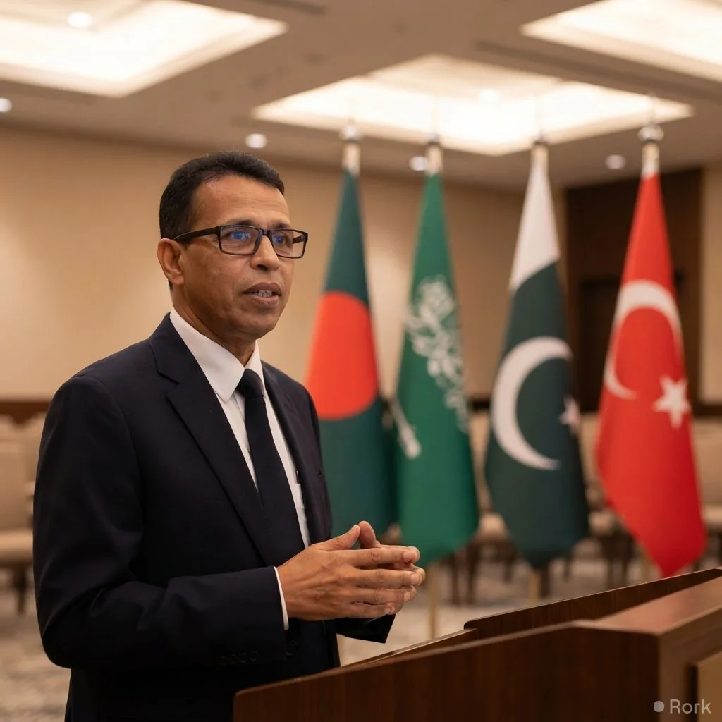 AI-generated illustration: Bangladesh Signals Openness to Join Defence Pact with Saudi Arabia, Pakistan and Türkiye