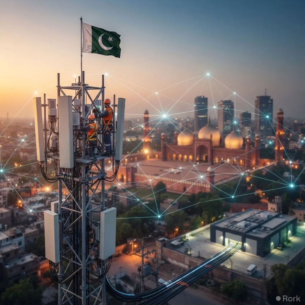 AI-generated illustration: Pakistan's 5G rollout attracts $178.6 million investment from major telecom operators