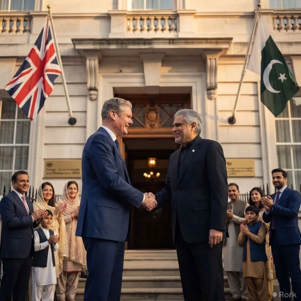 AI-generated illustration: Deputy Prime Minister Ishaq Dar to Visit UK Aug 24‑28, Meet British Foreign Secretary