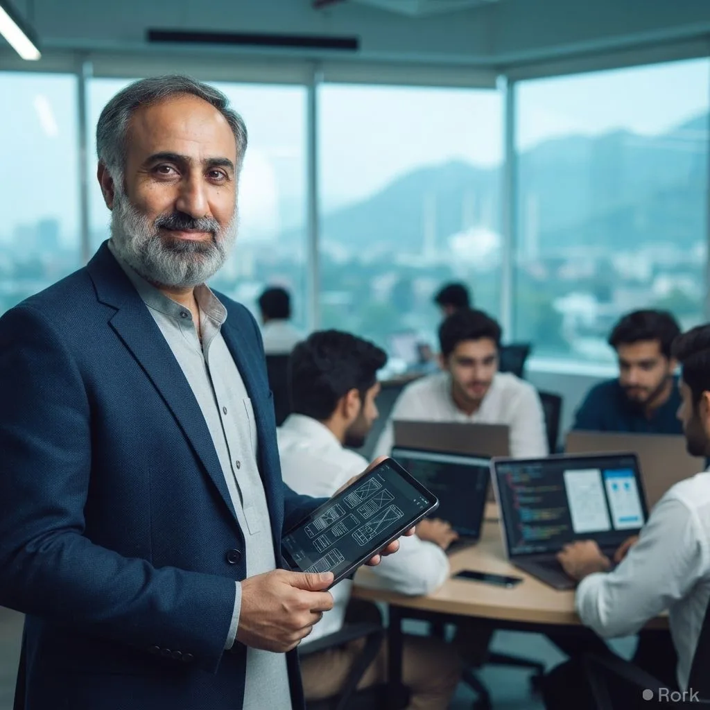 AI-generated illustration: Abdullah Rashid shares AI tools Pakistani founders are building for local startups.