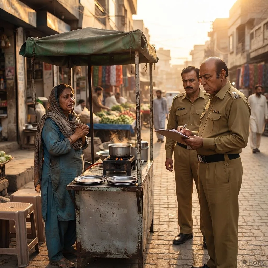 AI-generated illustration: Tahira Habib Says Officials Bullied, Extorted Stall, Then Offered Preferential Treatment