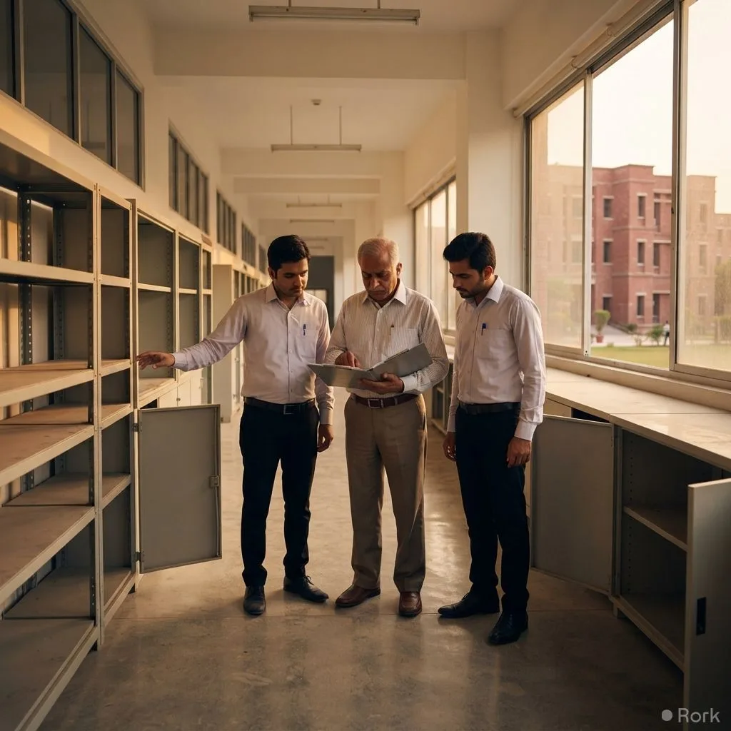 AI-generated illustration: Audit Finds Rs 5.71 Crore Food Engineering Equipment Missing from NED University, Karachi