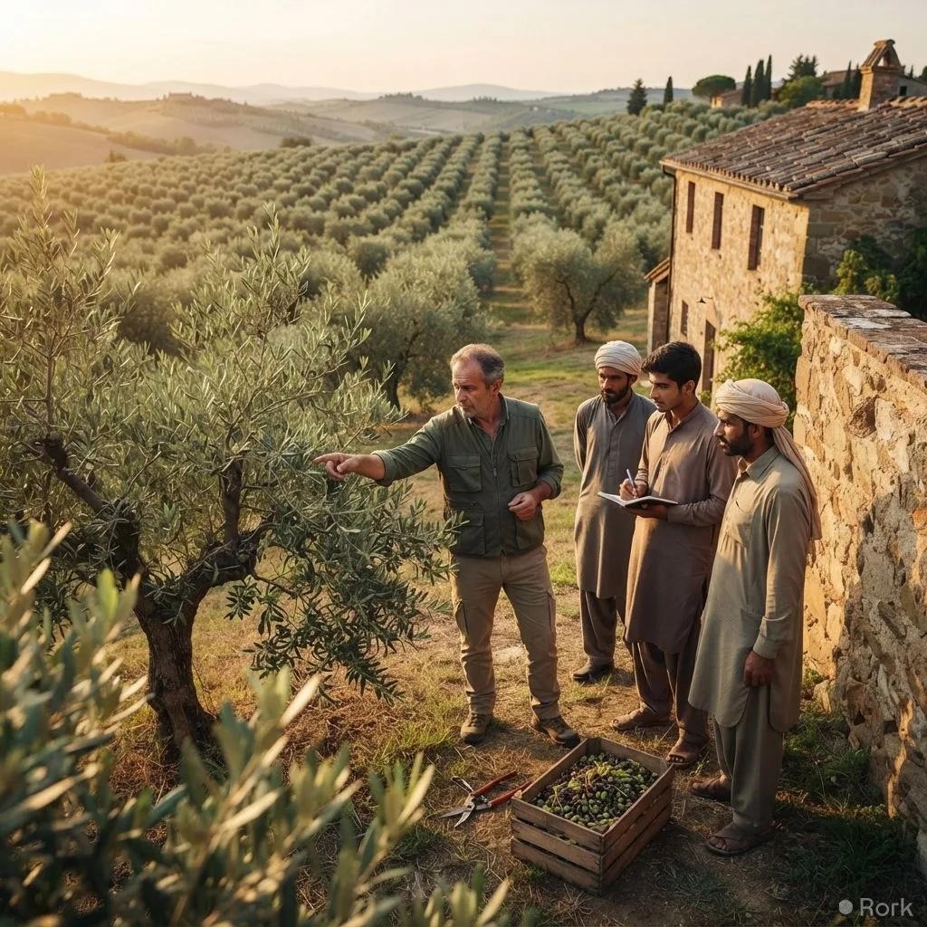 AI-generated illustration: Pakistan will send 100 agricultural graduates to Italy for olive industry training