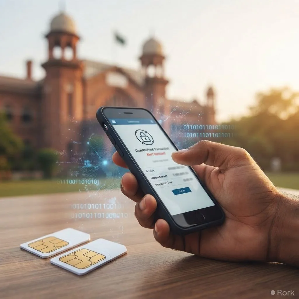 AI-generated illustration: Six UBL Customers Lose Rs10.45 Million After Duplicate SIM Fraud Exposes Data Leak