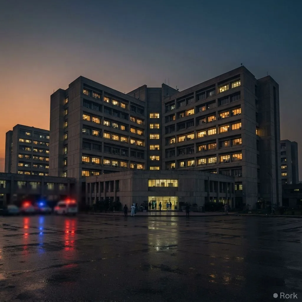 AI-generated illustration: Grieving Father Appeals to Asim Munir to Close PIMS Hospital After Newborn's Tragic Fire Death