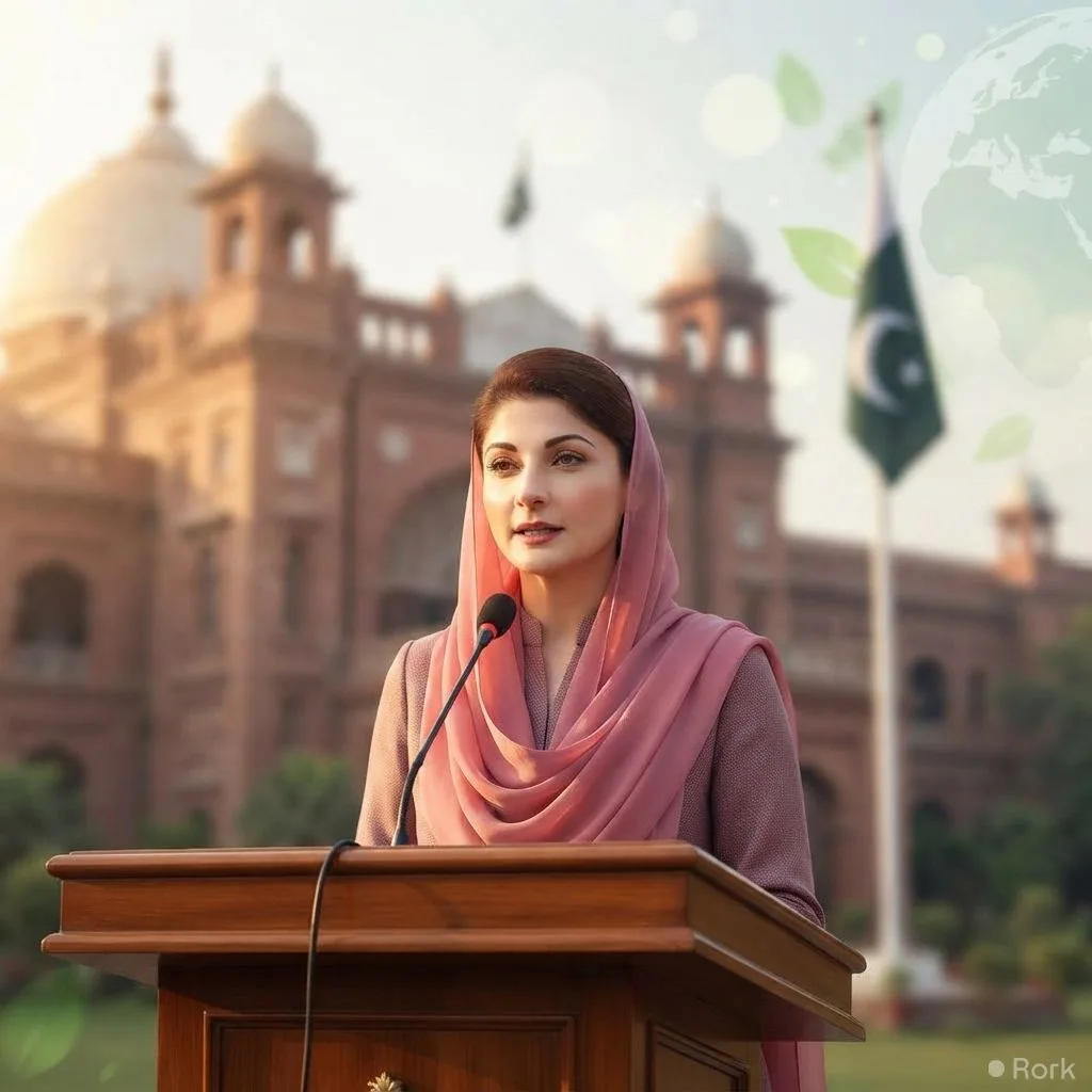 AI-generated illustration: Punjab CM Maryam Nawaz Nominated for Nobel Sustainability Global Leadership Award